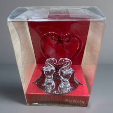 ❤️ Vintage Publix Valentine’s Day Glass Swans Decoration – Mirrored picture