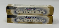 Vintage 2x Aquafresh Extreme Clean Whitening Action Toothpaste 0.8 oz Hyatt 2013 picture