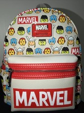 Loungefly Marvel Avengers Chibi Character Faces Mini Backpack Disney Parks NWT picture