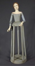 Vintage Santos Caged Doll Articulated Arms Wood 28” Tall picture