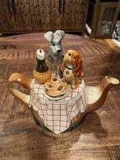 Paul Cardew Disney Lady & the Tramp 2 Cup Teapot LE #892/5000 w/ COA & Box picture
