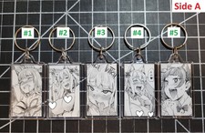 Anime Ahegao Otaku Manga Cat Girl Hand-Made Keychain picture