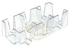 9 Deck Plastic Revolving Playing Card Tray with 3 Slots - Clear  picture