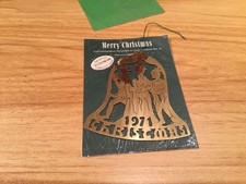 Beidermann 1971 Brass Hand Cut Christmas Ornament  picture