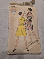 Vtg 60s Vogue 7066 Misses Blouson Dress Pattern Size 16 Bust 36 UNCUT New FF picture