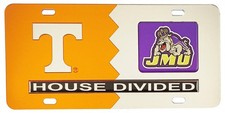 Tennessee + James Madison House Divided Split License Plate Tag [Orange/Silve... picture