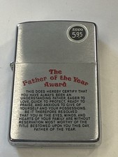 ZIPPO 1978 FATHER OF THE YEAR AWARD ENGRAVED LIGHTER NEVER FIRED U396 picture