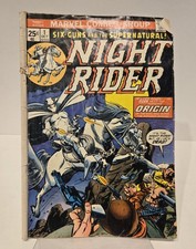 Vintage 1974 Night Rider #1 Ghost Western Key Issue Marvel Comics Bronze Age  picture
