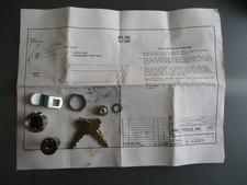 Mac Tool Box ORIGINAL 1968 Replacement Lock Cylinder, Keys, Instructions Matched picture