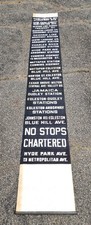 ANTIQUE 1948 MASSACHUSETTS CHARTER BUS ROLL SIGN ROSLINDALE SQUARE BOSTON MA picture