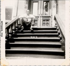 1953 Wilfred Rawlins Brooklyn Stoop Madison St Black Americana Photograph picture
