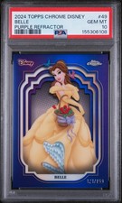 2024 Disney Topps Chrome Belle #49 PSA 10 Purple /199 picture