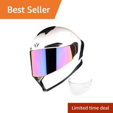 1Storm Motorcycle Helmet Glossy White Large picture