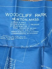 Vintage Newton Massachusetts 1926 Woodcliff Park - Boylston St. Boston Worcester picture