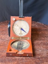 Vintage French General Peigne Alidade Compass Delagrave Paris Friez Wood Box picture