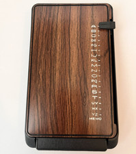 Vintage Telephone Index Brown Wood Grain Look NOS With Memo Pad picture