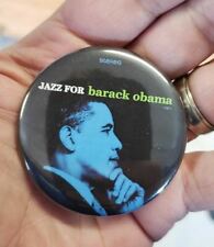 Jazz for Obama official 2008 Obama campaign button  picture