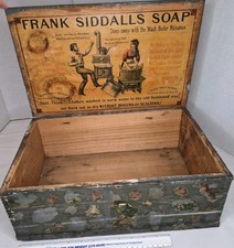 Antique Frank Siddalls Soap Wood Box Antique Philadephia PA 16x10x6 picture