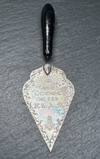 ANTIQUE STERLING MASON MASONIC SYMBOLIC TROWEL OCEAN PARK CA LODGE A&AM I263 picture