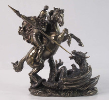 Unicorn Studios St. George on Horse Slaying a Dragon Sculpture picture