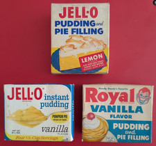 Lot of 3 Vintage Unopened 1950s Jell-O, Royal Pudding Boxes, Howdy Doody promo picture