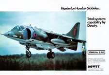 Harrier Aircraft Hawker Siddeley Total Systems Capability Dowty Vtg Mag Print Ad picture