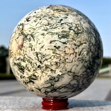4.7LB Natural moss agate crystal ball, quartz crystal energy ball picture