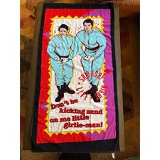 Vintage Rare RA Briggs Hans Franz SNL Saturday Night Live Beach Towel Girlie Man picture