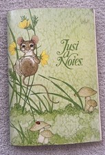 Vintage Current Just a Notes 12 Fold- Over Notes & Seals Mouse w/ Flowers  picture