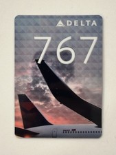 RARE 2016 Delta Air Lines Boeing 767 Aircraft Trading Card #44 - MINT CONDITION picture