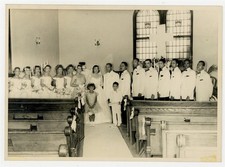 African American 1950 Black Nuptials Church Wedding Ebony Love Party Photo  picture