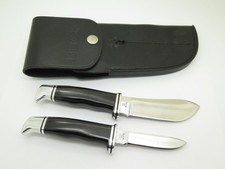 Vintage 3 Liner 1972-86 Buck 117 Trophy Set 103 116 Fixed Hunting Knife (#6054) picture
