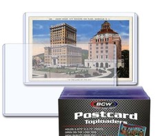 NEW (100 PK) BCW Postcard / Photo Rigid Hard Plastic Topload Holders picture