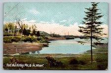Fort McKinley ME Q.M. Wharf Vintage Postcard C. 1907 Pine Tree View picture