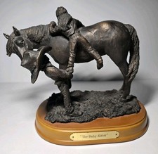 Montana Silversmiths Lifestyles The Baby-Sitter Statue Western Cowboy Decor picture