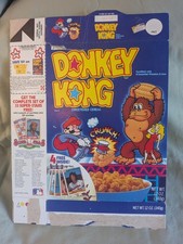 Original Vintage Ralston Donkey Kong Cereal Box Baseball Cards Offer 1984 picture