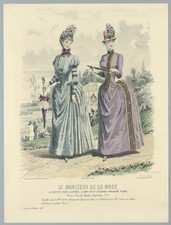Jules David 1880s Vintage Fashion Plate Women's Dress Reprint Wall Art picture