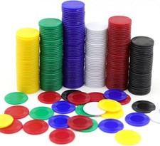600Pcs Plastic Poker Mini Chips in 6 Colors Bulk 2.2CM Diameter-600pcs picture