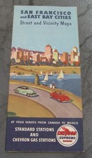 1946 Standard Stations And Chevron Gas Stations SAN FRANCISCO Street Map UNUSED picture