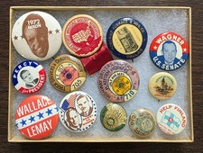 Lot of Vintage Antique Pinbacks - Political, Union, Rare Moncrief Furnace Dallas picture