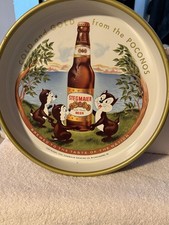 STEGMAIER BREWING CHIPMUNKS COLD AND GOLD 13-INCH METAL BEER TRAY. PENNSYLVANIA picture