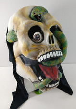 Vintage Halloween Mask SNAKE SKULL Collegeville Imagineering Horror Latex RARE picture