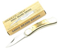 Vintage 1978-82 Parker Brothers Eagle K248-B Imai Seki Japan Stag Folding Knife picture