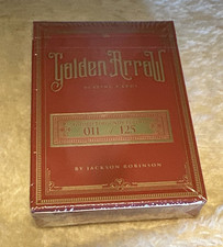 Golden Arrow Playing Cards - GILDED Burgundy Ed. - Jackson Robinson/KWP #011/125 picture