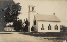 Barnstead Parade NH Church & Road c1910 Real Photo Postcard picture