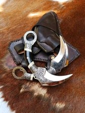 custom handmade beautiful engraved karambit knife | carbon steel birthday gift picture