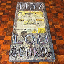 Camel 1937 Lou Gehrig Tobacco Advertising Sign/Plaque picture