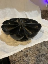 Vintage TRU-FIT Cast Iron 8-Compartment Rotating Nail Hardware Caddy ~9” picture