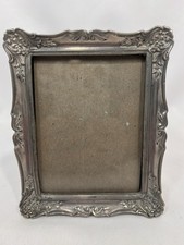 Small Heavy Euro Antique Mini Picture Frame Silver Ornate Rococo Hallmarks Read… picture