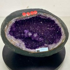 9.89LB Natural Amethyst geode quartz cluster crystal specimen Healing picture